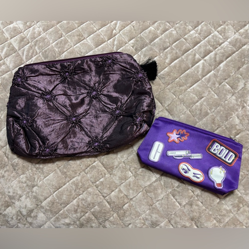 Purple Cosmetic Bag Set